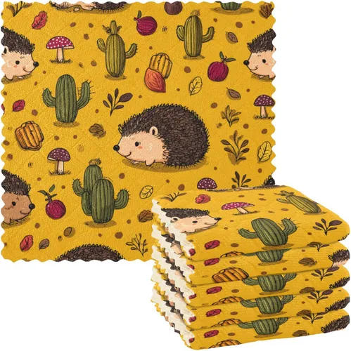 Vista 40 de Autumn Poppy Flowers06 - Juego de 6 paños de limpieza de microfibra para autos, máquina súper absorbente