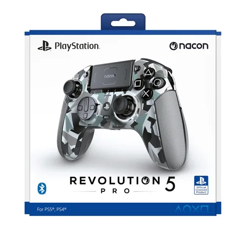 Vista 10 de NACON Revolution 5 Pro Officially Licensed PlayStation Wireless Gaming Controller for PS5 / PS4 / PC - Hall Effect, Trigger Stops, Mappable Buttons