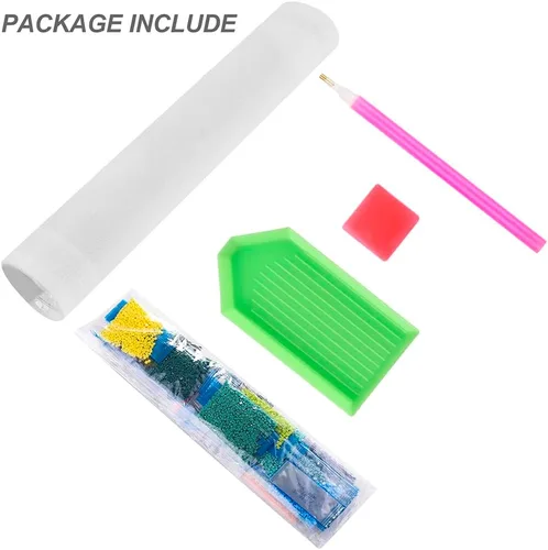 Vista 6 de Stalente Kits de pintura de diamantes para adultos, kits de arte de diamantes de forma especial 5D para principiantes, pintura de diamantes