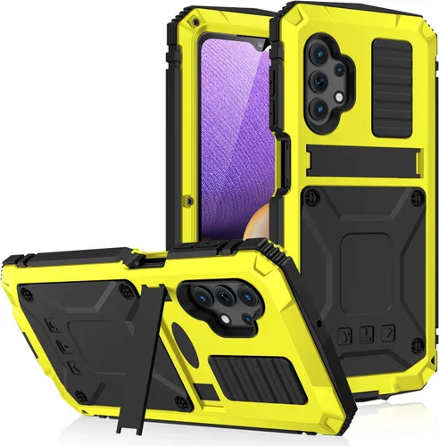 Vista 8 de Funda para Samsung Galaxy A32 5G con soporte, [cuerpo completo 360] [protección resistente] resistente a los golpes de metal a prueba de polvo +