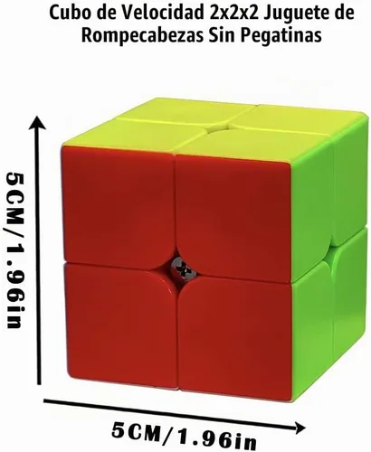 Vista 2 de Cubo de velocidad 2x2, rompecabezas clásicos de cubo de 2 x 2 de juguete (sin cosquillas)