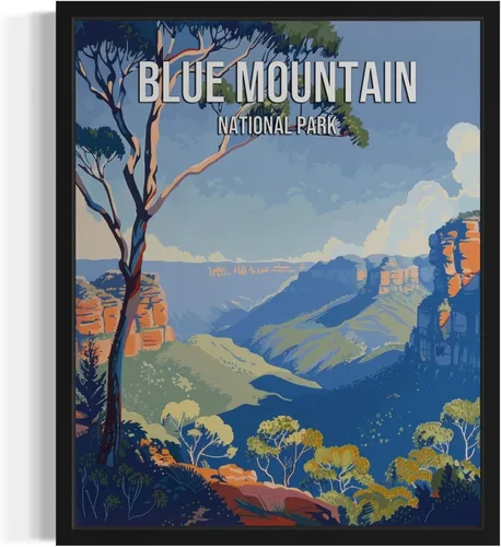 Vista 24 de Póster de paisaje de Adelaide Australia, arte de pared retro vintage, pintura de paisaje de la naturaleza, galería 23