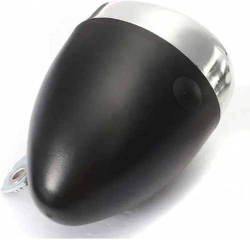 Vista 9 de Kadimendium Luz delantera de bicicleta, faro retro negro fácil de instalar con soporte para ciclismo ABS Construction, Weather proof, Fits