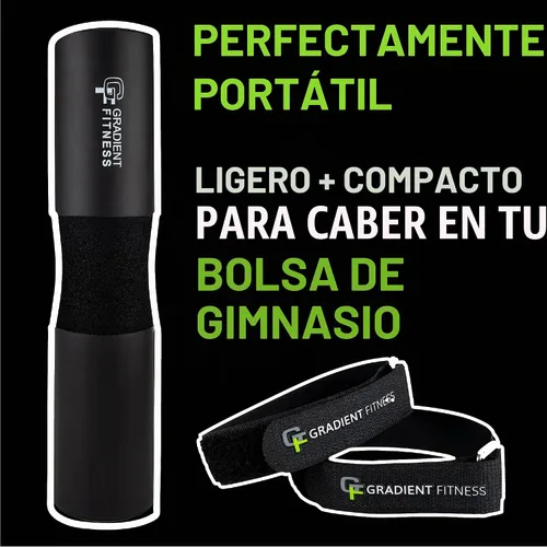 Vista 8 de Almohadilla de barra + 2 correas, almohadilla protectora para sentadillas para cuello/hombro para empuje de cadera, estocadas, levantamiento