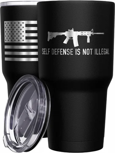 Vista 34 de We The People Holsters - Vaso térmico de 30 onzas, 0% Liberal, Negro