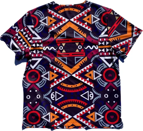 Vista 3 de Camiseta quirúrgica tribal de manga corta para hombre