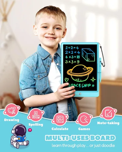 Vista 5 de ORSEN Tableta de escritura LCD de 10 pulgadas para niños, almohadilla de dibujo colorida y juguete educativo, regalo para niños y niñas de 3 a 6 años