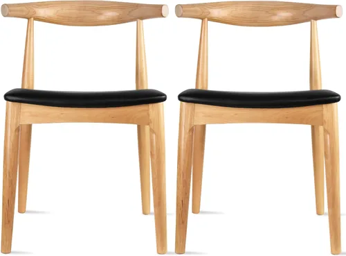 Vista 10 de 2xhome sillón de brazos estilo Eames, Madera Noble Natural
