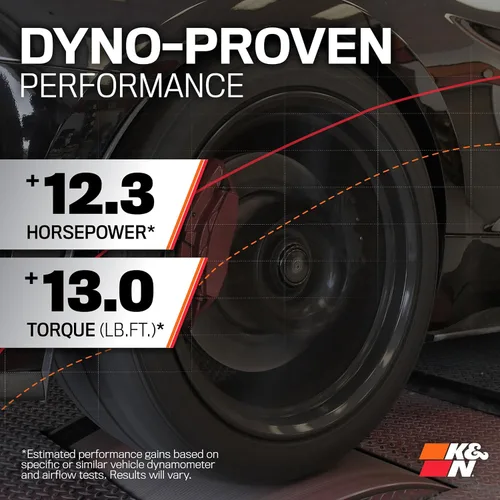 Vista 3 de K&N Sistema de admisión de aire frío: filtro de aire de alto flujo, aumento del rendimiento y aceleración: compatible con Chevrolet 2016-2020