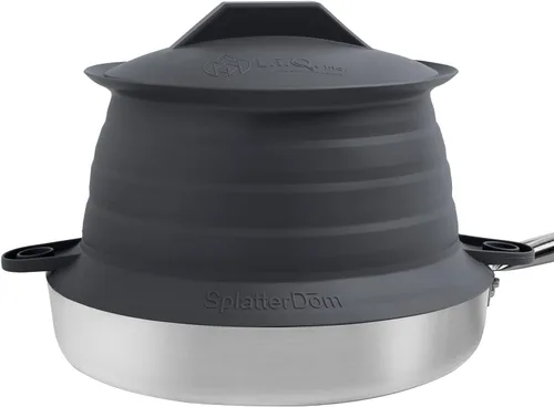 Vista 29 de L.I.Q - Protector de salpicaduras de silicona, se adapta a macetas de 8 y 10 pulgadas (20 y 9.8 in), apto para microondas y duradero, incluye tapa