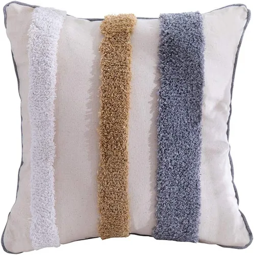 Vista 6 de vctops Fundas de almohada decorativas de estilo marroquí, estilo marroquí, estilo bohemio, tejidas, cuadradas, para cama, sala de estar, sofá