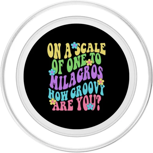 Vista 2 de MILAGROS Cute Retro Girls Groovy MILAGROS Personalized Name PopSockets MagSafe PopGrip for iPhone