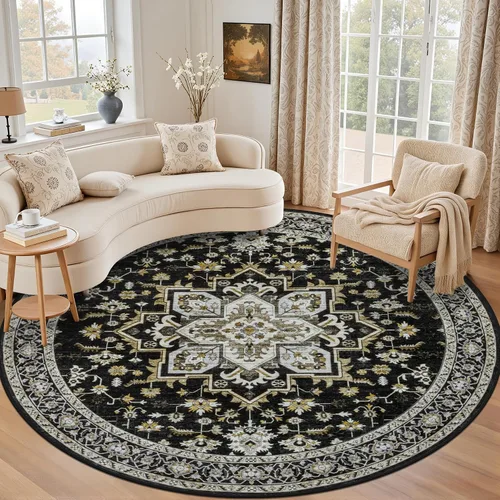 Vista 21 de Alfombras de área de 2x3 para sala de estar: alfombra vintage Beige