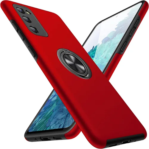 Vista 10 de JAME Funda para Samsung Galaxy S20 FE, funda Samsung S20 FE 5G con soporte giratorio, resistente a prueba de golpes, funda delgada para Galaxy S20