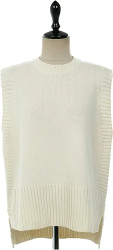 Vista 6 de UANEO Chaleco básico de punto sin mangas con cuello redondo para mujer