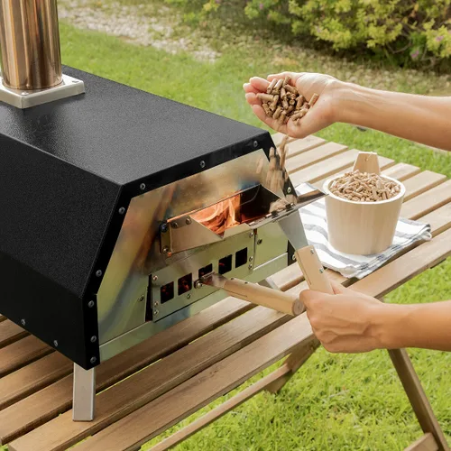 Vista 3 de Horno para Pizza de Pellets con Accesorios Pizzahven InnovaGoods