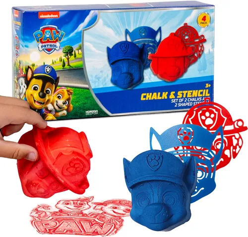 Vista 7 de Oficial Bluey Chalk Art, paquete de 5 tizas para acera para niños, incluye 5 tizas, soportes y plantilla, juguetes exteriores para niños pequeños