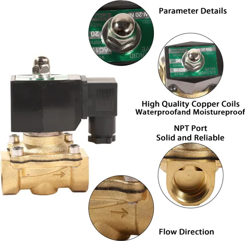 Vista 6 de Válvula de flotador AC110V Interruptor automático de control de nivel de agua Solenoide de latón Bomba de cierre de tanque de piscina Canales