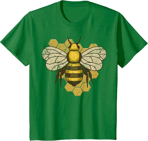 Vista 41 de Retro Beekeeper Beekeeper Honey Bumblebee Vintage Saves Bees T-Shirt Asphalt Grey