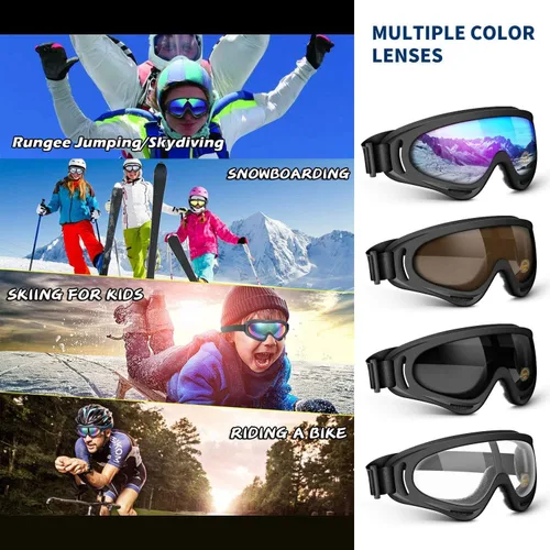 Vista 4 de Lentes antirreflejos, gafas de esquí, deportes de invierno, snowboard, con protección UV 400