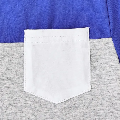 Vista 29 de Ropa para bebé niño pequeño, trajes de verano de manga corta, camiseta de retazos y pantalón con bolsillo, conjunto de 2 piezas, 12 meses a 4 años