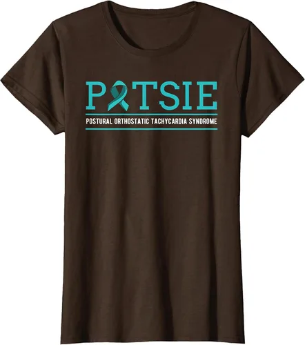 Vista 44 de POTS Dysautonomia Turquoise Ribbon Autonomic Dysfunction T-Shirt Asphalt Grey
