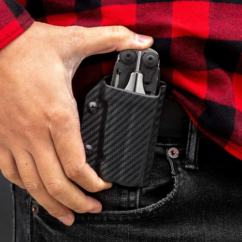 Vista 3 de Clip & Carry Kydex Funda para Multiherramienta para LEATHERMAN Surge - Hecho en EE. UU. (Multiherramienta no incluida) Funda Portaherramienta EDC