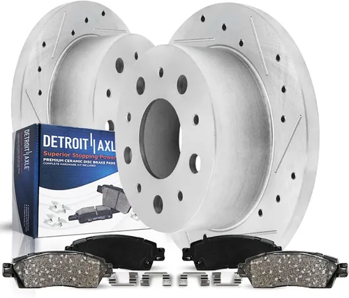 Vista 33 de Detroit Axle - Zapatas de freno traseras para Chevrolet Aveo Aveo5 Spark Pontiac G3 Suzuki Swift+ Reemplazo de zapatas de freno semimetálicas
