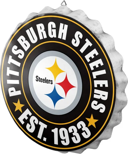 Vista 28 de NFL Team Logo Metal Hanging Wall Bottle Cap Sign