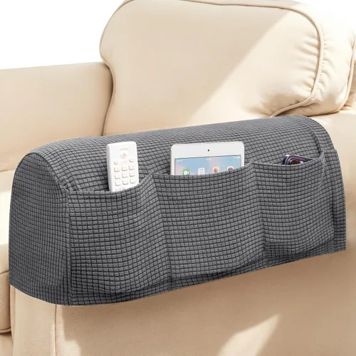 Vista 18 de SUBRTEX Juego de 2 fundas elásticas para brazos de sofá, fundas a cuadros para brazos de sofá, fundas antideslizantes para reposabrazos