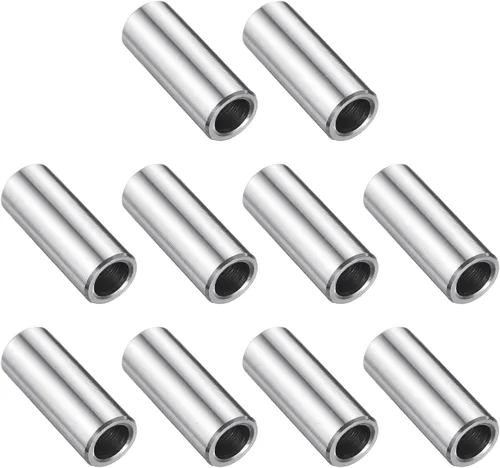 Vista 112 de uxcell 10 piezas de espaciador de acero inoxidable de 3/8" de diámetro interno x 3/4" de diámetro exterior x 1" de longitud, espaciador de rosca