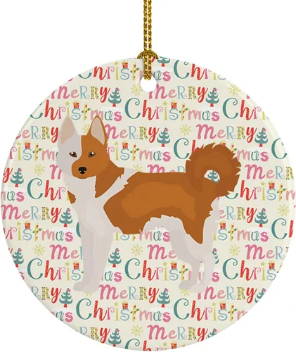 Vista 72 de Caroline's Treasures Abyssinian Sand Terrier - Adorno de cerámica para colgar en el árbol de Navidad, para el hogar, Navidad, fiestas, regalo, 3