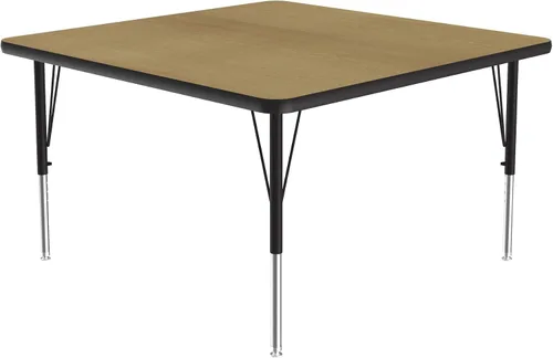 Vista 64 de Correll - Mesa rectangular de actividades para el aula de 24 x 36 pulgadas, altura ajustable (19-29 pulgadas), parte superior de nogal colonial