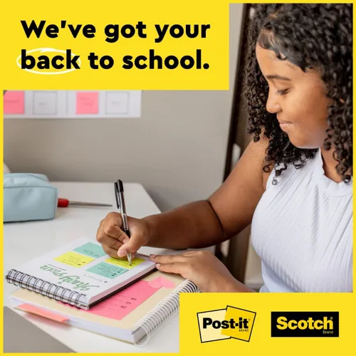 Vista 7 de Post-it Notas Super Sticky 654-5SSLE, 3 x 3 in, Limeade, paquete de 24 Limeade-24 Pack