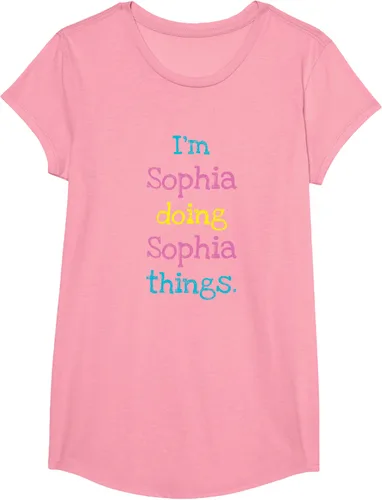 Vista 91 de Sophia - Camiseta con texto personalizado para niñas