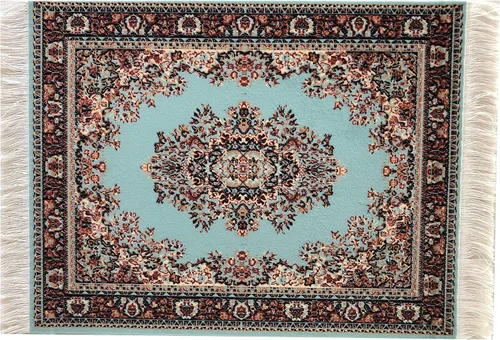 Vista 5 de Juego de 4 alfombras de área para casa de muñecas, accesorios de alfombra en miniatura para casas de muñecas, decoración rectangular de suelo de 6 x