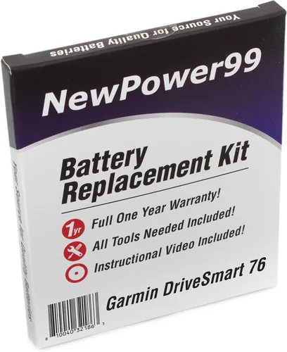 Vista 3 de NewPower99 Kit de batería para Garmin DriveSmart 55, 65, 66, 76, 86 con herramientas, instrucciones de video, batería de larga duración