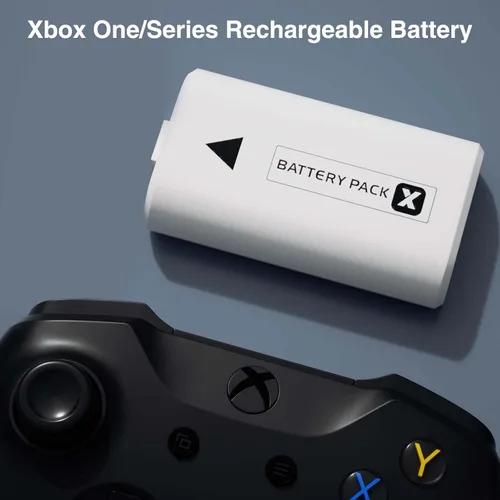 Vista 6 de Uwayor Paquete de 2 baterías recargables para Xbox OneSeries, 1400 mAh para Xbox OneOne SOne XOne EliteXbox Series SSeries X Controller (blanco)