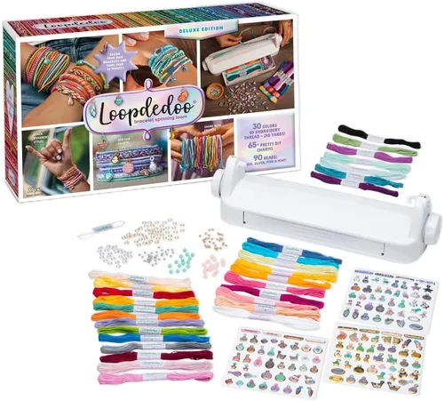 Vista 9 de Colorspin - Kit eléctrico para hacer pulseras de la amistad, haz pulseras en minutos para cumpleaños y regalos de amistad, haz 15 pulseras, diseño