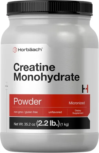 Vista 8 de Horbäach Creatina monohidrato en polvo 1.1lb (17.6 oz)