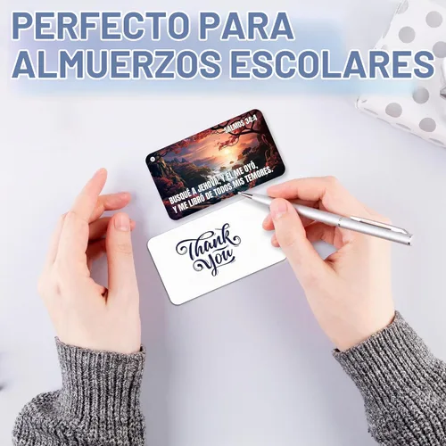 Vista 7 de Tarjetas de versículo bíblico en español – 70 notas de aliento cristiano
