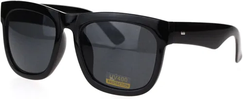 Vista 2 de PASTL Gafas de sol cuadradas de gran tamaño color negro, marco de borde grueso UV 400