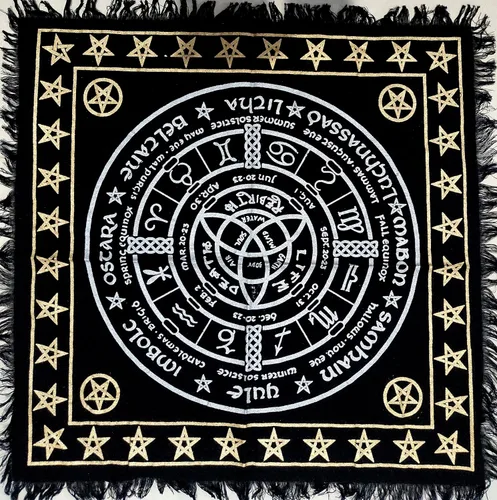 Vista 7 de CRAFT KALA Tarot Altar - Mantel especial de adivinación para hombre, cueva, pegan, habitación, bar, decoración de pared para el hogar, Wiccano, tela