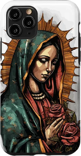 Vista 28 de Funda para iPhone 12 Pro Max Virgen De Guadalupe Católica Virgen De Guadalupe
