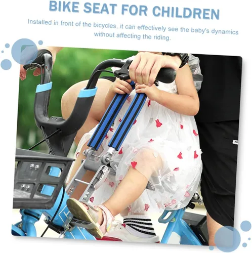 Vista 2 de 1 asiento de bicicleta montado en la parte delantera y diseño seguro adecuado para niños para paseos familiares