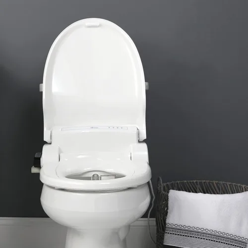 Vista 11 de Bio Bidet BB1000 Asiento de bidé de agua caliente, secador de aire, asiento calefactable con tapa de cierre lento, control remoto, redondo