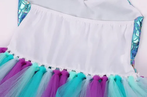 Vista 6 de Gomukot Girls Mermaid Costume LED Light Up Tutu Dress Up Birthday Gifts Princess Dress for Halloween Party