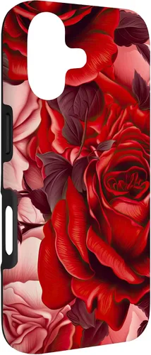 Vista 3 de Acuarela Rosa Rojo Rosas Patrón Caso para iPhone 17