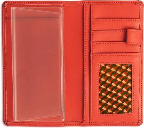 Vista 39 de Sanlykate Funda de libro de cheques de cuero para hombres y mujeres, estuche de libro de cheques con bloqueo RFID con tarjetero y divisor gratuito