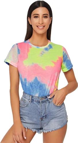 Vista 6 de Verdusa - Camiseta de manga corta para mujer teñido anudado